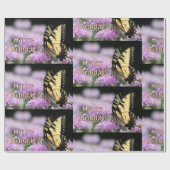 Frack Schmetterling Geburtstagswünsche Geschenkpapier (Flach)