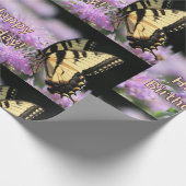 Frack Schmetterling Geburtstagswünsche Geschenkpapier (Ecke)