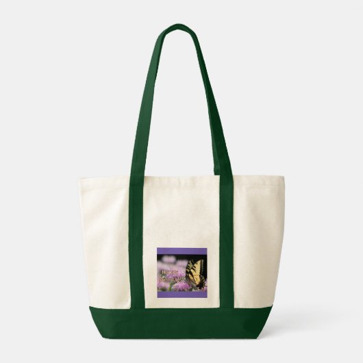 Frack Schmetterling Geburtstagswünsche Tragetasche (Rückseite)