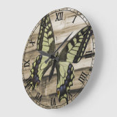 Frack-Schmetterling Große Wanduhr (Winkel)