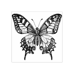 Frack-Schmetterling Gummistempel