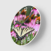 Frack-Schmetterling im Ostteil Runde Wanduhr (Winkel)