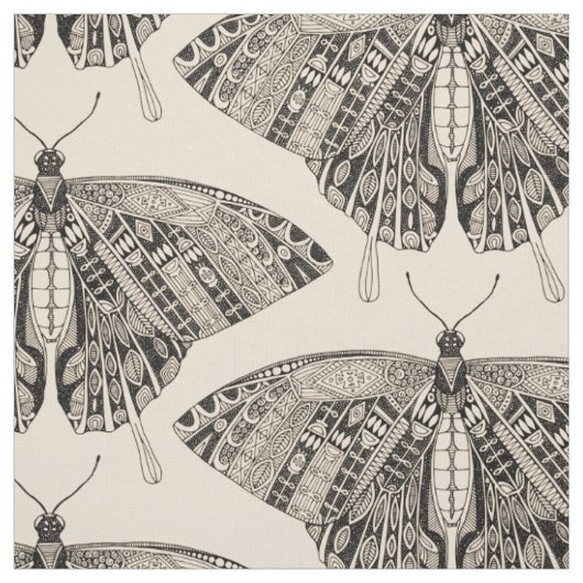 Frack-Schmetterling-Schwarz Stoff (Muster)