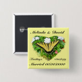 Frack-Schmetterlingsartikel Hochzeiten Button (Vorne & Hinten)