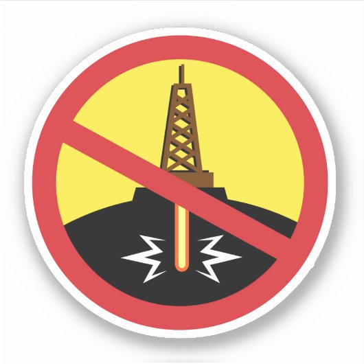 Fracking Aufkleber (Vorderseite)