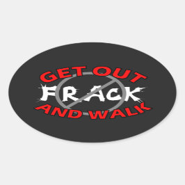 Fracking-Autoaufkleber, schwarz Ovaler Aufkleber