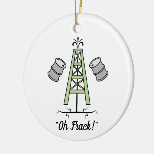 Fracking Ölplattform Keramik Ornament (Links)