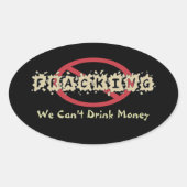 Fracking Ovaler Aufkleber (Vorderseite)