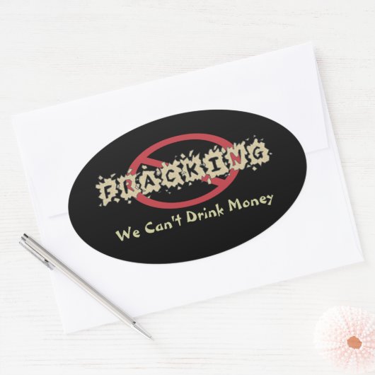 Fracking Ovaler Aufkleber (Umschlag)