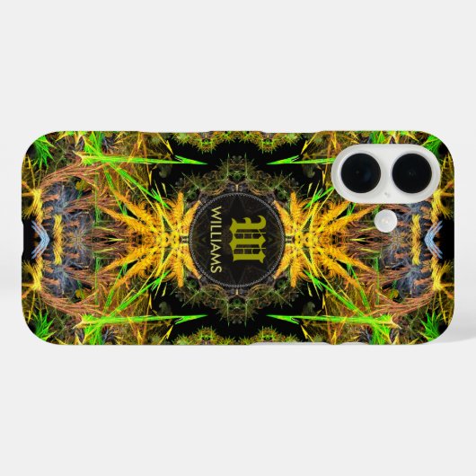 FracktalKan Individuelle Name Monogram Phone Case (Rückseite (Horizontal))