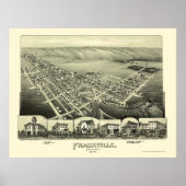 Frackville, PA Panoramic Map - 1889 Poster (Vorne)