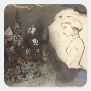 Fracta Juventus, 1864 Quadratischer Aufkleber