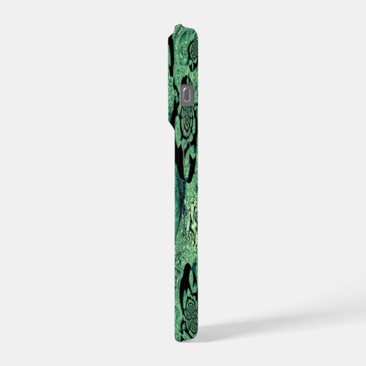 Fractal Bloom – Botanical Vortex iPhone Hülle (Linke Seite)