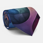 Fractal Blue Violet Orange Pink Krawatte (Gerollt)