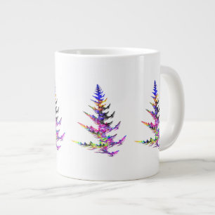 Fractal - Bunter Weihnachtsbaum Jumbo-Tasse