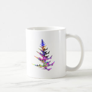 Fractal - Bunter Weihnachtsbaum Kaffeetasse