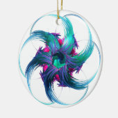Fractal Fantasy Swirls Ceramic Ornament (Links)