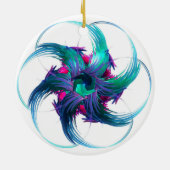 Fractal Fantasy Swirls Ceramic Ornament (Hinten)