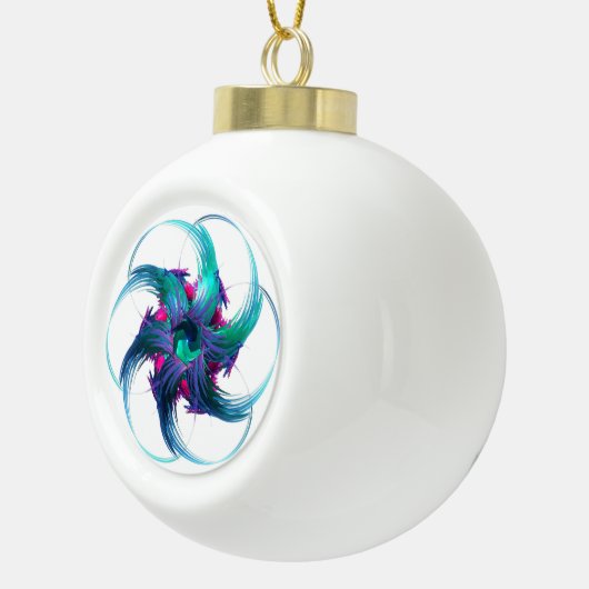 Fractal Fantasy Swirls Snowflake Ornament (Rechts)