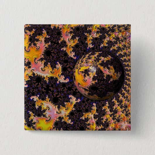 Fractal Firestorm Sphere Button (Vorderseite)