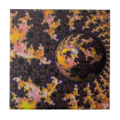 Fractal Firestorm Sphere Fliese (Vorderseite)