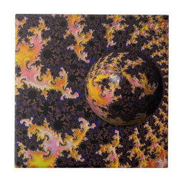 Fractal Firestorm Sphere Fliese