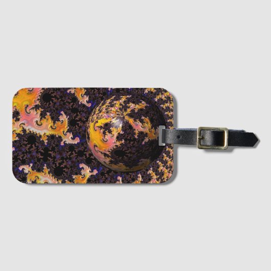 Fractal Firestorm Sphere Gepäckanhänger (Vorderseite (Horizontal))