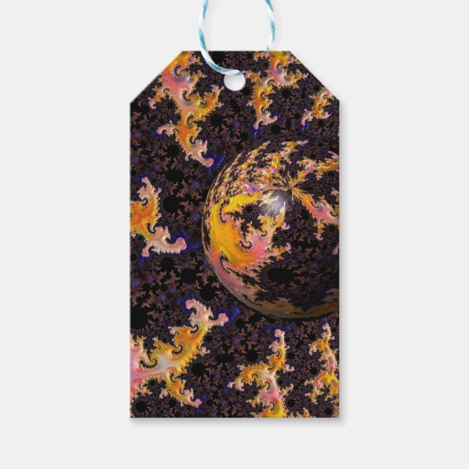 Fractal Firestorm Sphere Geschenkanhänger (Vorderseite)