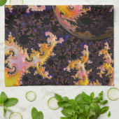 Fractal Firestorm Sphere Geschirrtuch (Gefaltet)