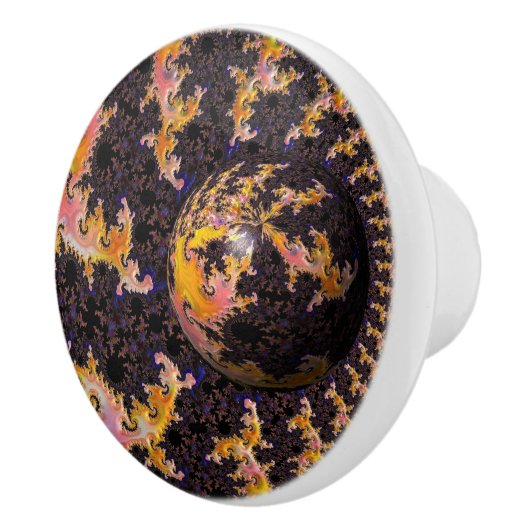 Fractal Firestorm Sphere Keramikknauf (Rechts)