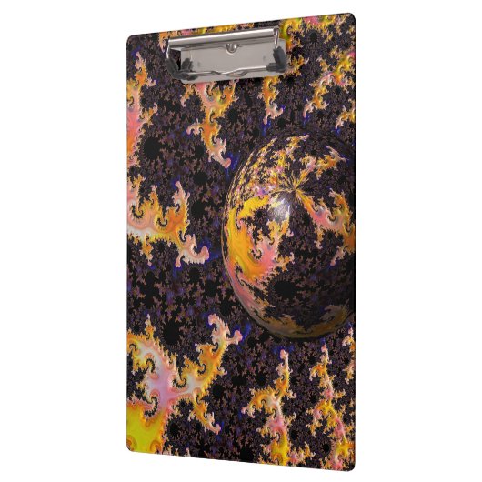 Fractal Firestorm Sphere Klemmbrett (Links)
