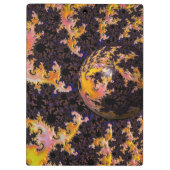 Fractal Firestorm Sphere Klemmbrett (Rückseite)