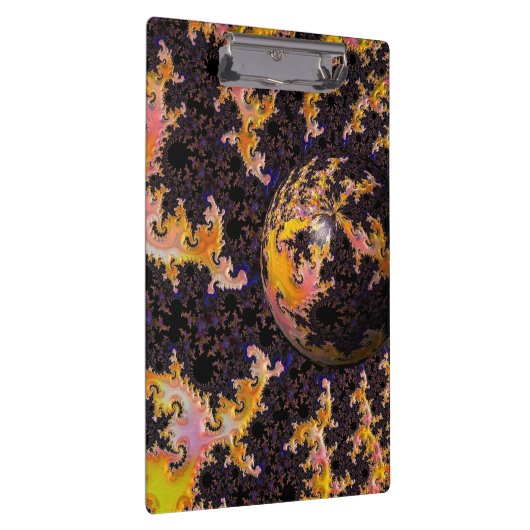 Fractal Firestorm Sphere Klemmbrett (Rechts)