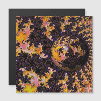 Fractal Firestorm Sphere Magnetic Card Magnetkarte