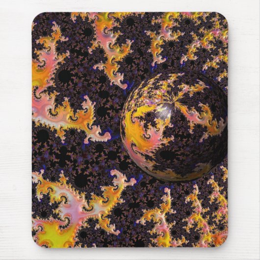 Fractal Firestorm Sphere Mousepad (Vorne)