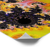 Fractal Firestorm Sphere Poster (Ecke)