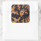 Fractal Firestorm Sphere Quadratischer Aufkleber (Tasche)