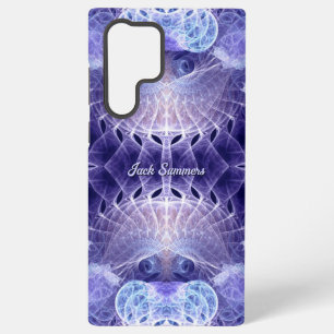 Fractal Flieder Fantasy Benutzerdefinierter Name Samsung Galaxy Hülle