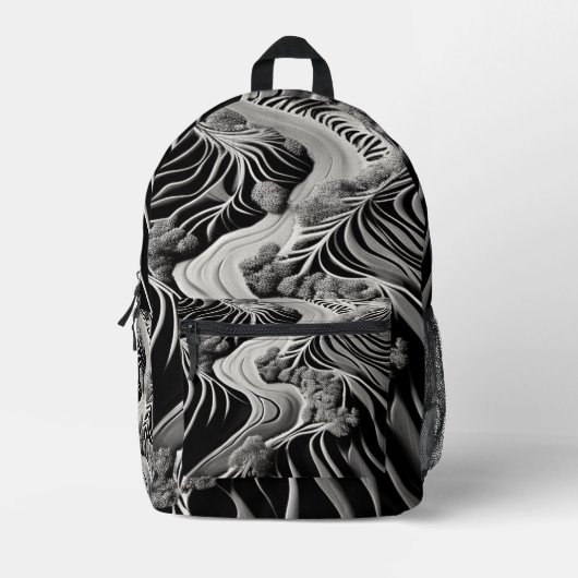 Fractal Flow Bedruckter Rucksack (Vorderseite)