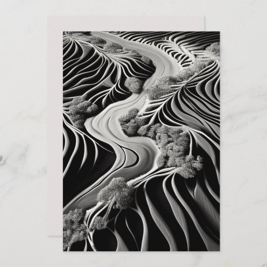 Fractal Flow Feiertagskarte (Vorne/Hinten)