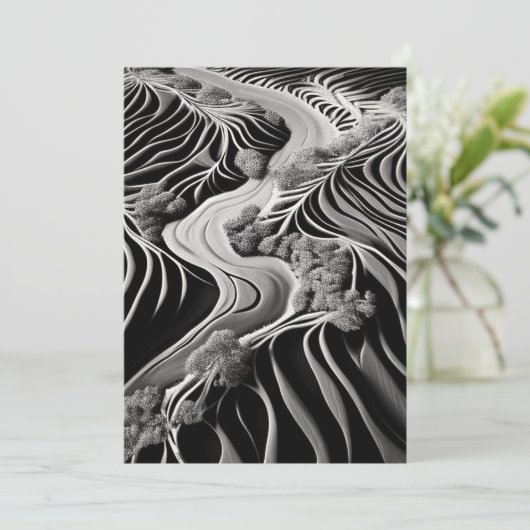 Fractal Flow Feiertagskarte (Stehend Vorderseite)