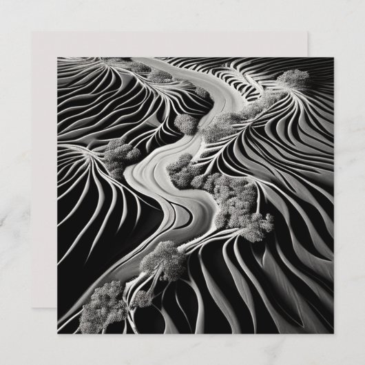 Fractal Flow Feiertagskarte (Vorne/Hinten)