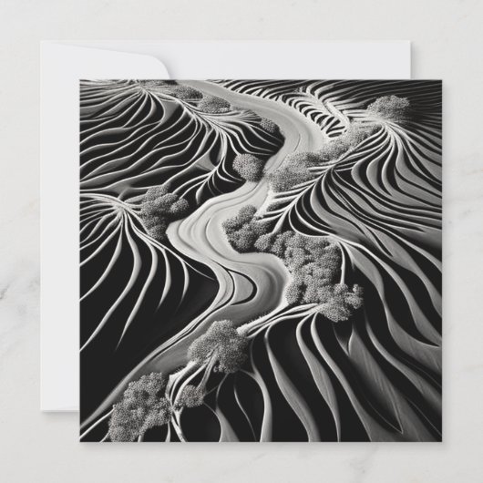 Fractal Flow Feiertagskarte (Vorderseite)