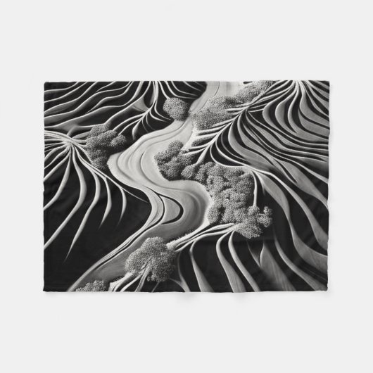 Fractal Flow Fleecedecke (Vorderseite (Horizontal))