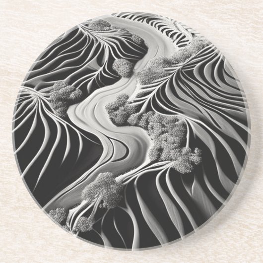 Fractal Flow Getränkeuntersetzer (Vorne)