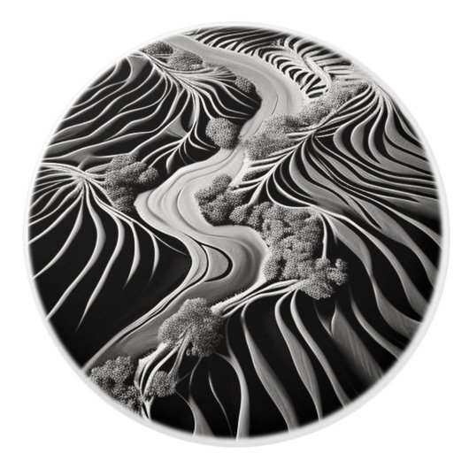 Fractal Flow Keramikknauf (Vorderseite)