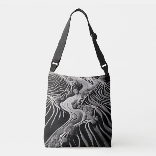 Fractal Flow Tragetaschen Mit Langen Trägern (Vorderseite)