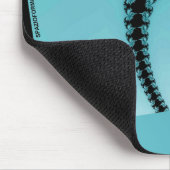 Fractal-Garten azurblau Mousepad (Ecke)