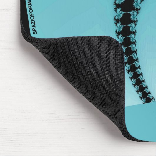 Fractal-Garten azurblau Mousepad (Ecke)