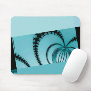 Fractal-Garten azurblau Mousepad